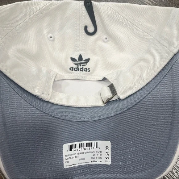 Adidas White Men’s Adjustable Hat - Picture 2 of 3
